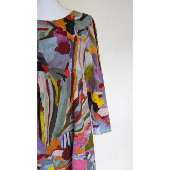 Gorman X Megan Grant Pick Up Sticks Jersey Dress Size 6 Suit 6-10 - Picture 6 of 9